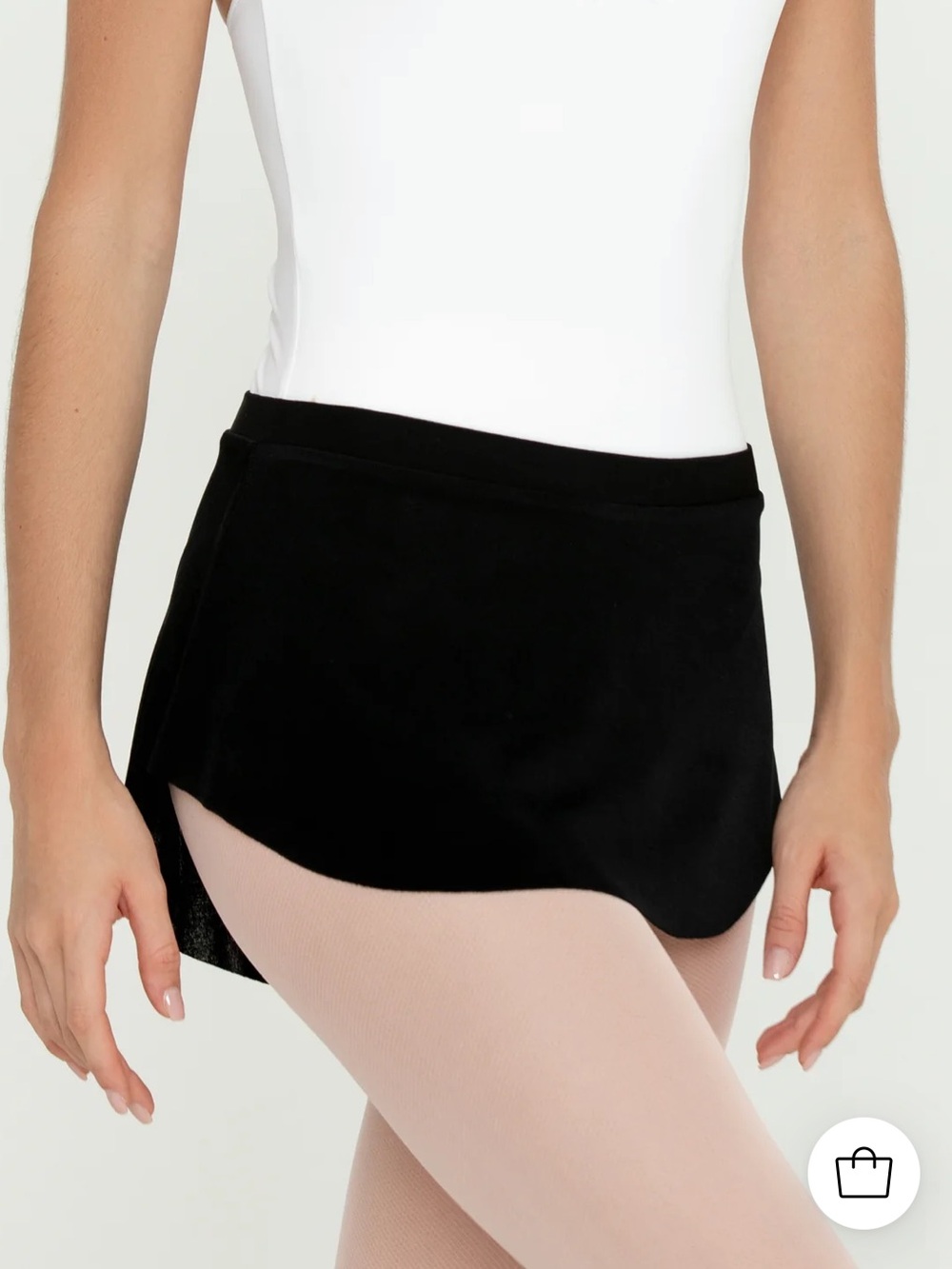 Women's Black Dance Skirt - Classic Wrap Style